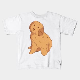 Golden doodle art Kids T-Shirt
